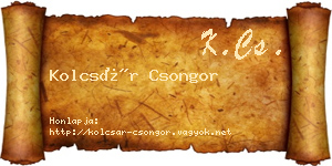 Kolcsár Csongor névjegykártya